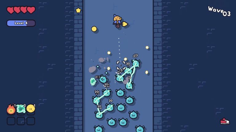 Ball bouncing through enemies and pegs during a Ballmancy wave