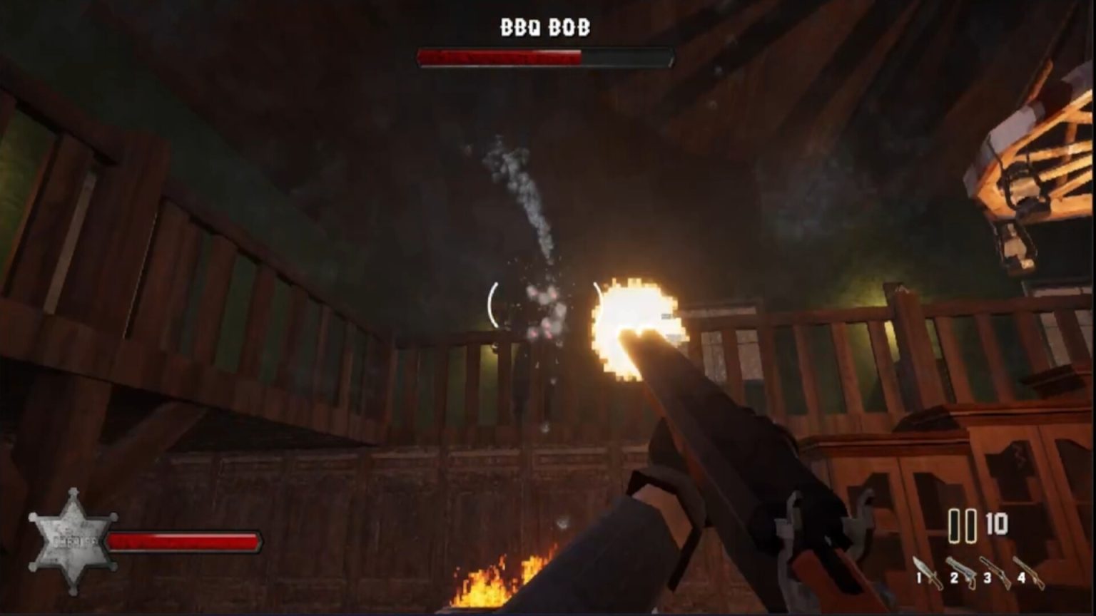 Sheriff aiming through the dusty streets of Sands of Skullcreek