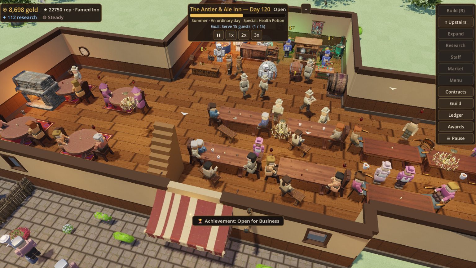Multi-storey fantasy tavern operating in The Antler and Ale Inn