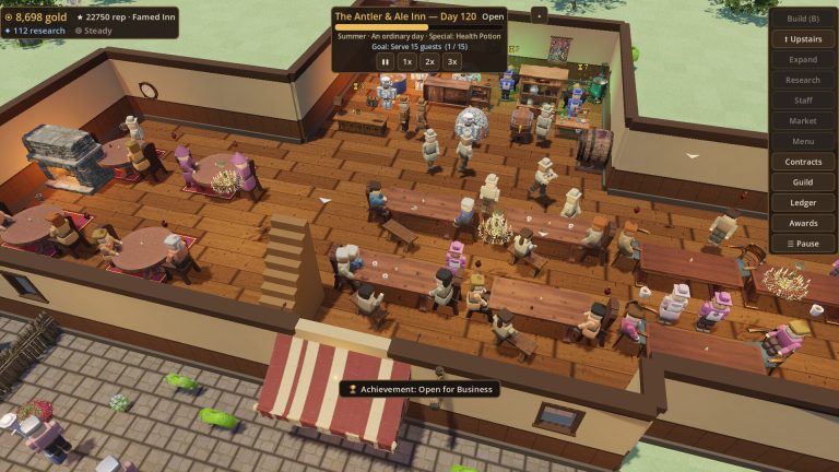 Multi-storey fantasy tavern operating in The Antler and Ale Inn