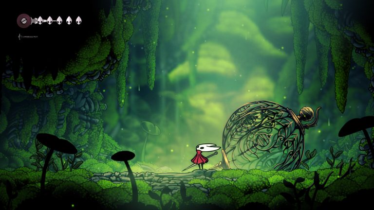Hornet leaps through a hand-drawn cavern in Hollow Knight Silksong