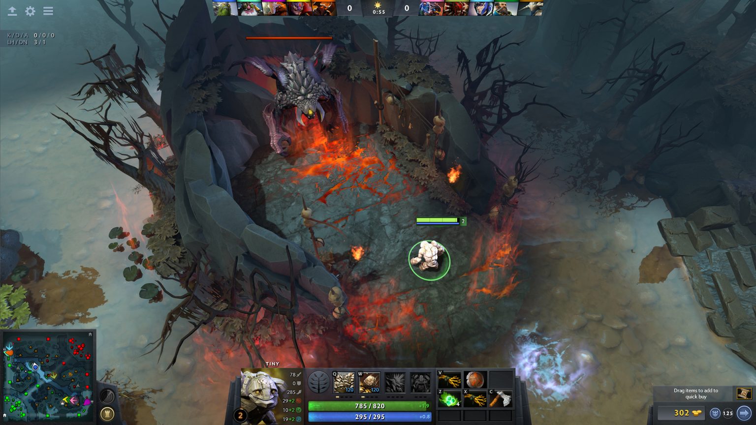Dota 2 heroes approaching an enemy high-ground base