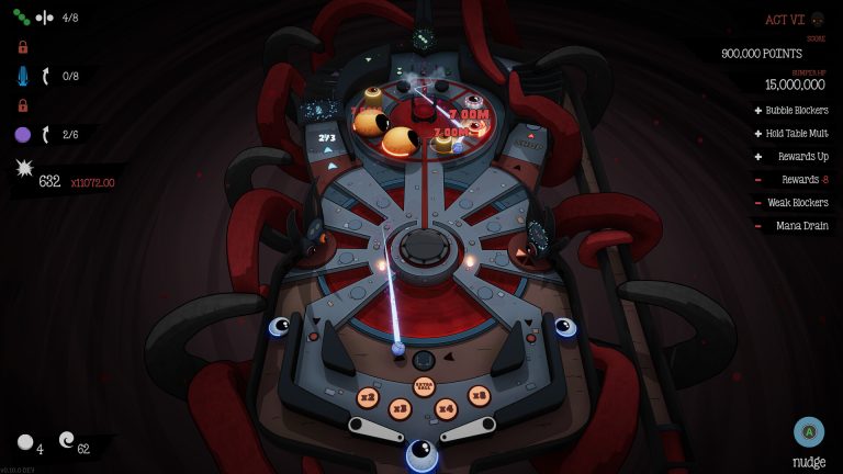 Cult of PiN roguelike pinball table in action
