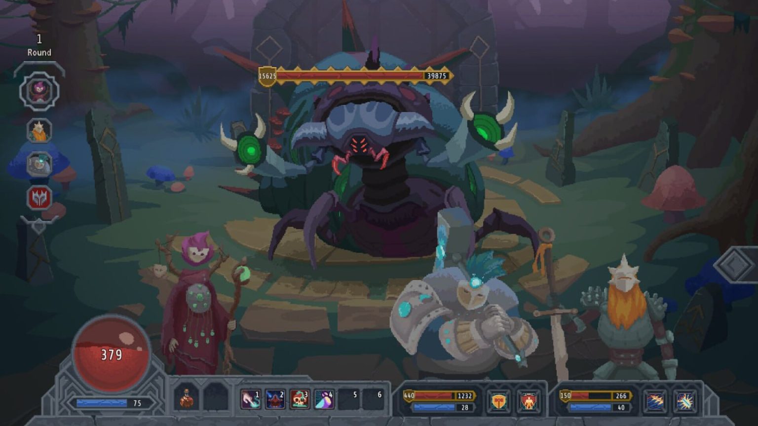 Lootbound heroes facing enemies on a dark fantasy battlefield