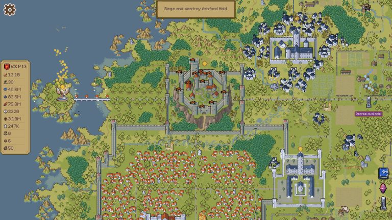Expanded castle and surrounding realm in Crownhold