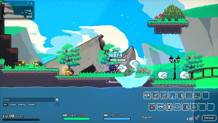 Players exploring the 2D online world of Soul's Remnant