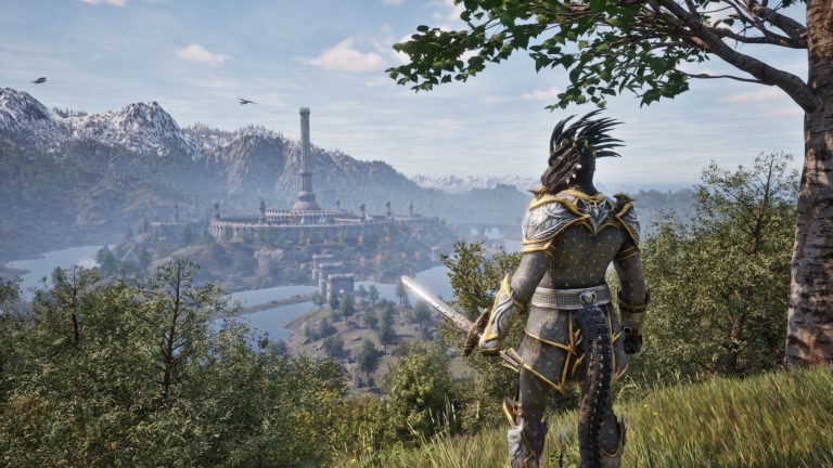 A warrior explores Cyrodiil in Oblivion Remastered