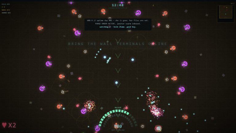 Digital P.U.P fighting hostile bugs on an abandoned computer