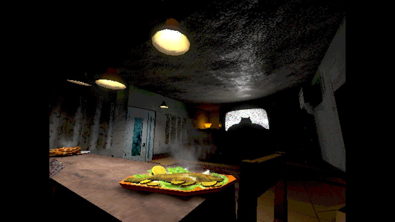 Dark room containing the household monster in FEED IT