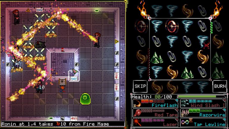 Elemental match-three grid charging spells in Torment Hexus