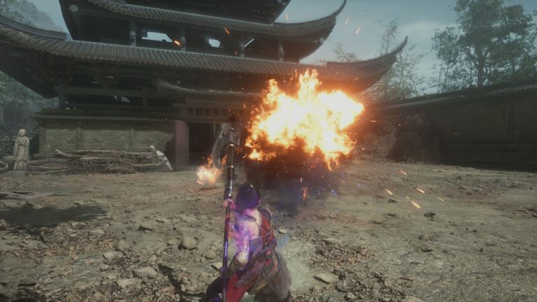 Wuchang faces a monster in Fallen Feathers