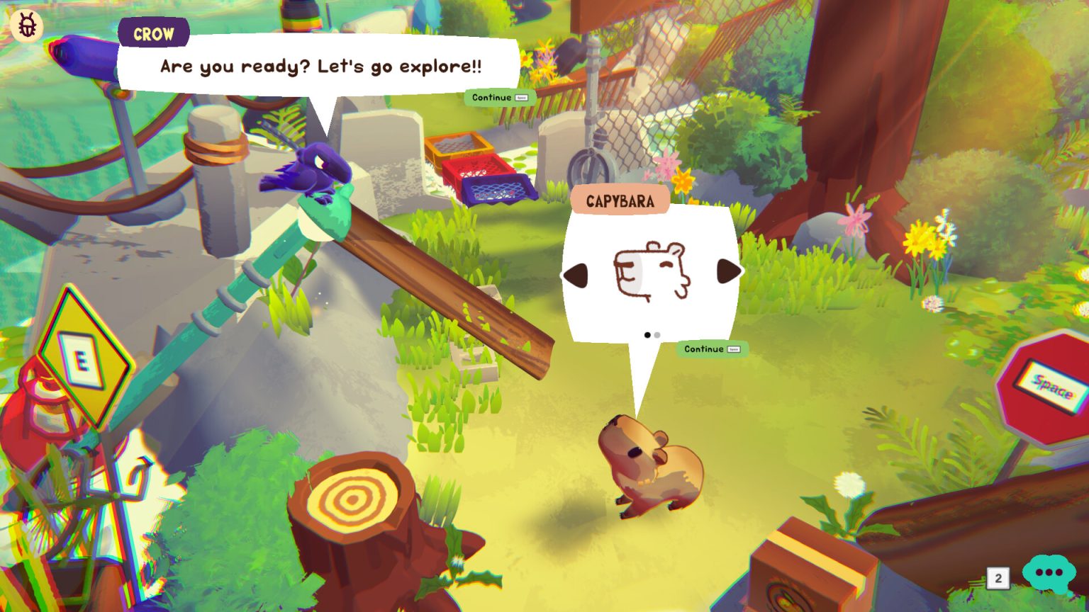 A capybara exploring a bright island in Capy Castaway