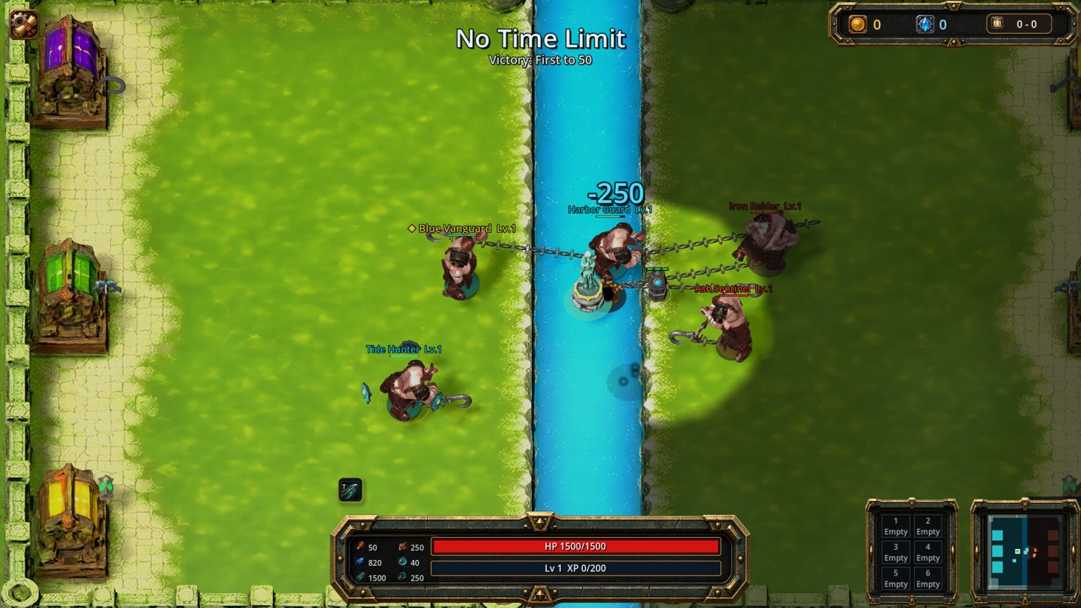 Players trading hooks in the top-down Hook Party Arena