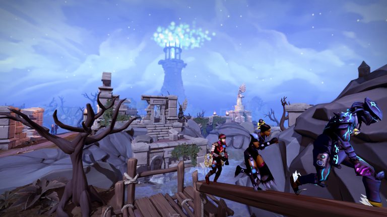 Adventurers exploring the fantasy world of RuneScape