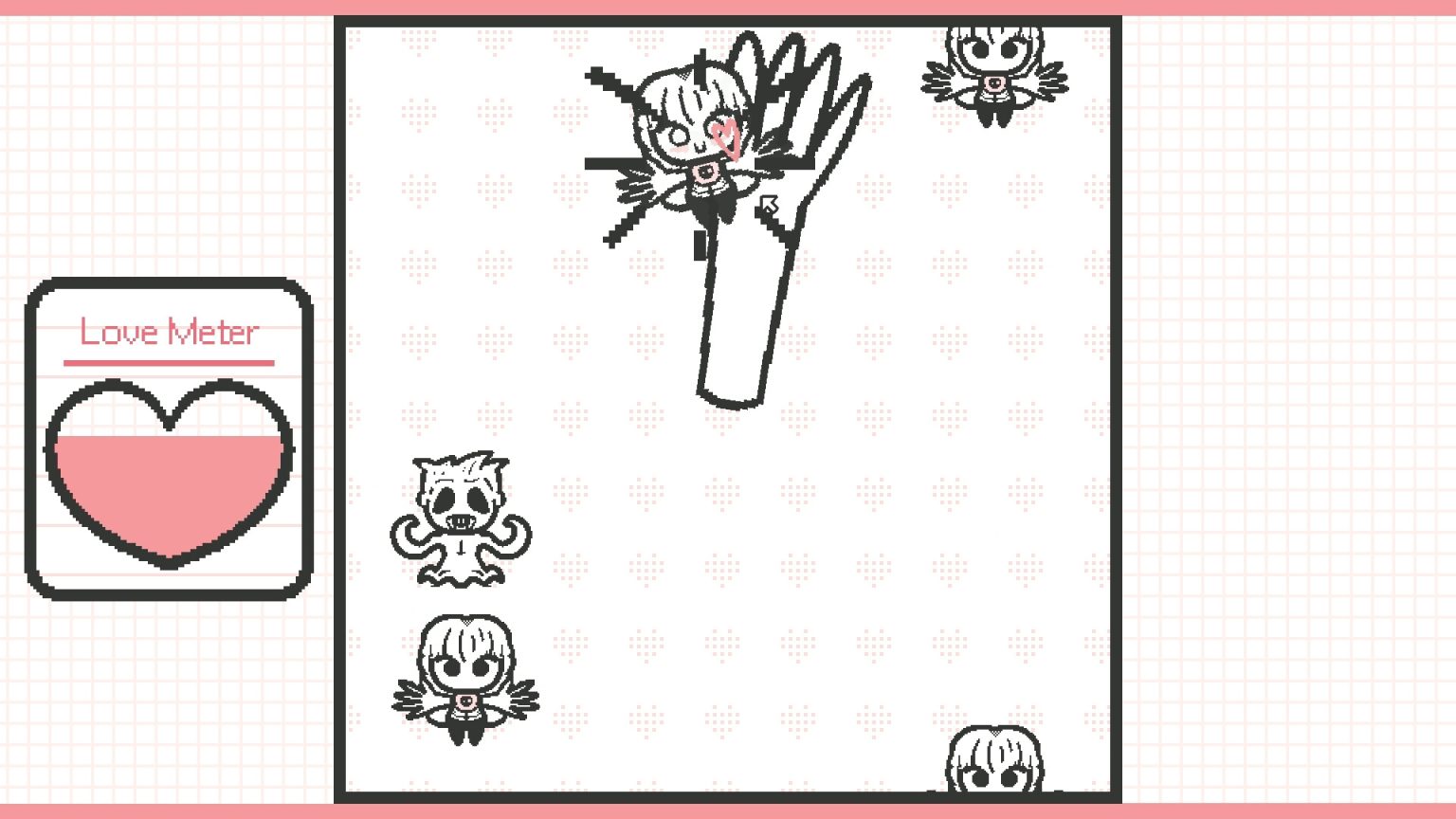 Hand-drawn visual novel scene from Print I Love U