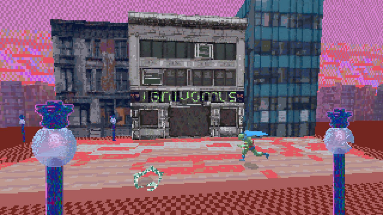 Surreal Martian city in Encroacher Snakes