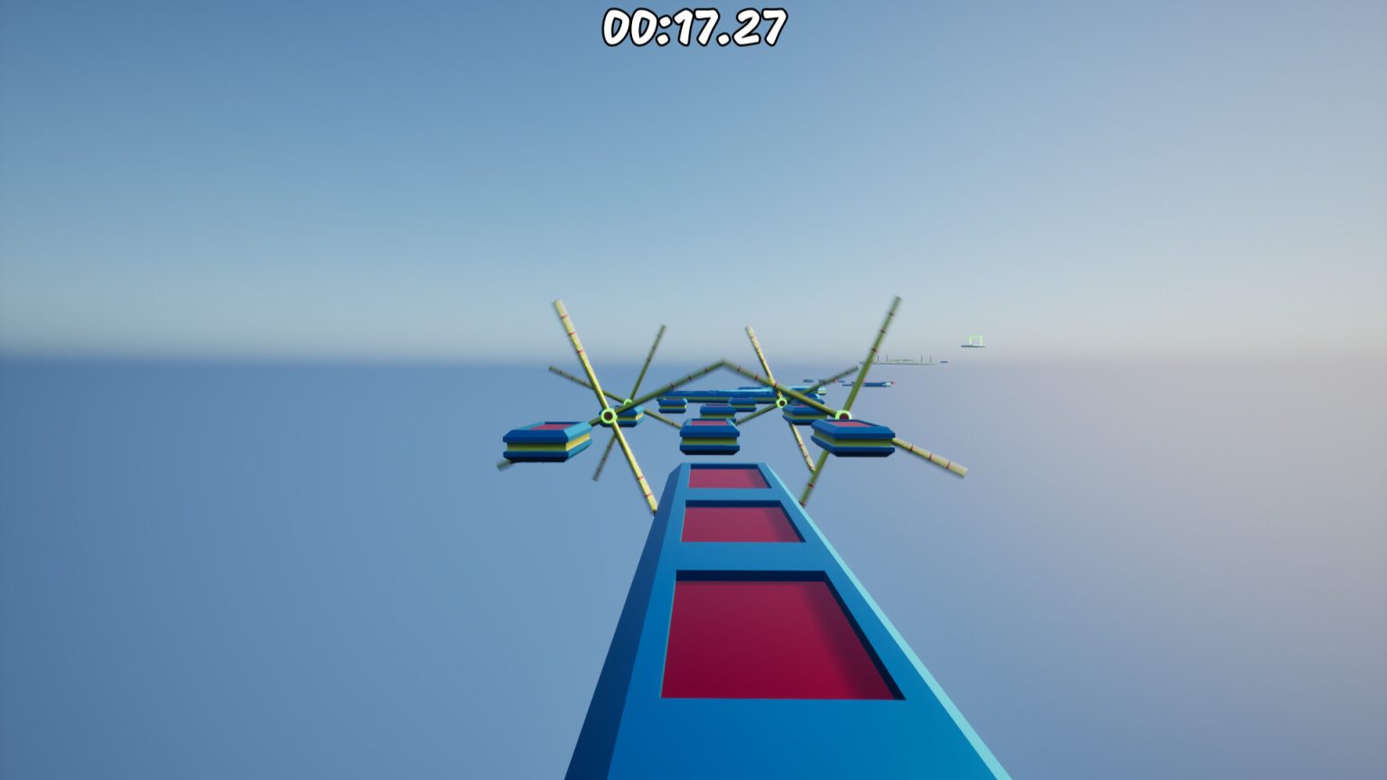 First-person jump across a timed obstacle course in ScapeTime