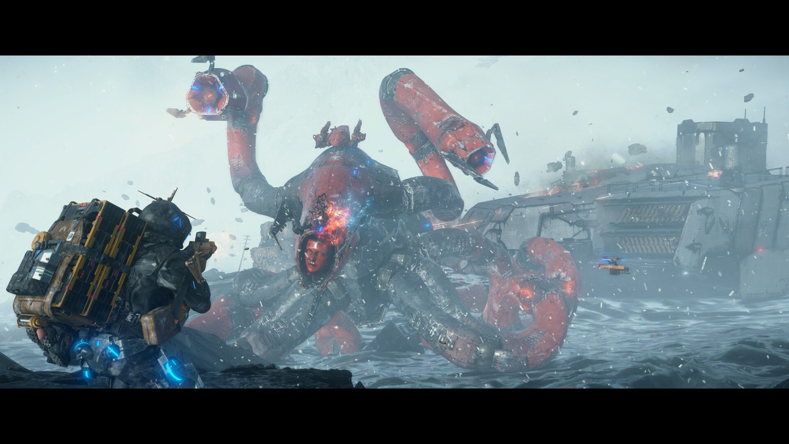 Sam travelling across a wide landscape in Death Stranding 2 On the Beach