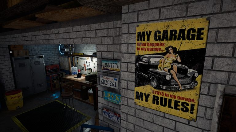 Player repairing a damaged room in Budget Renovation Simulator
