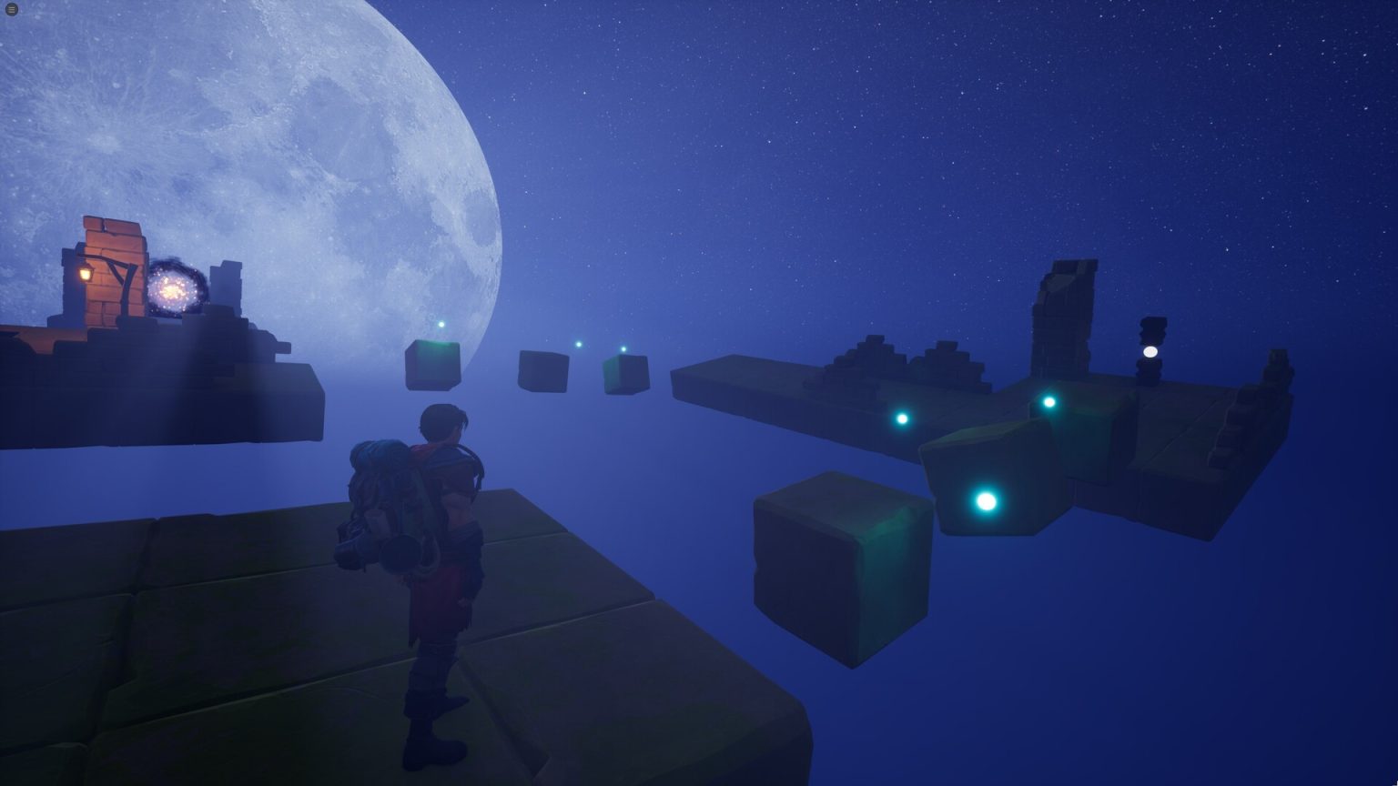 Adventurer approaching an elemental pillar on Valoria