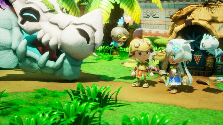 Adventurers exploring the colourful island in FANTASY LIFE i