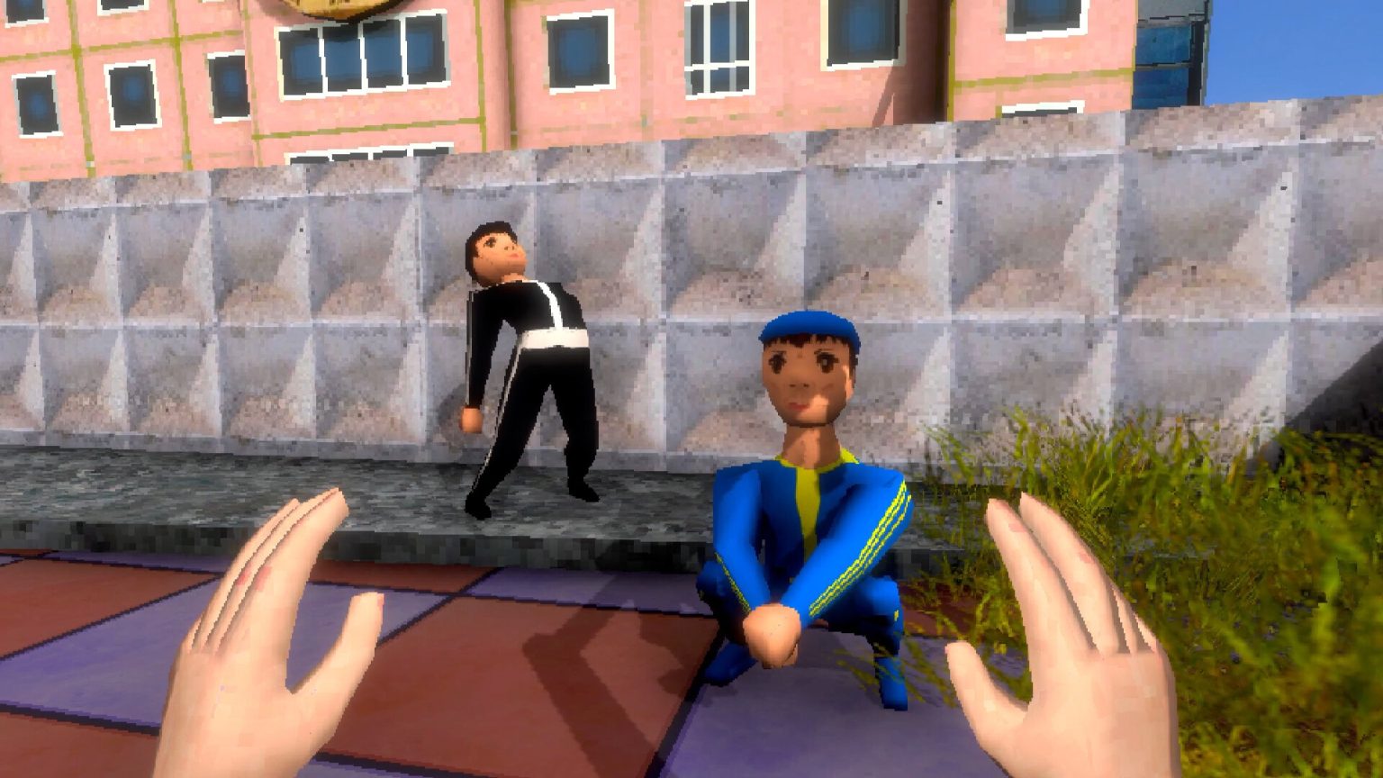 Unsettling playground equipment in Trauma playground
