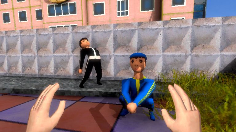 Unsettling playground equipment in Trauma playground