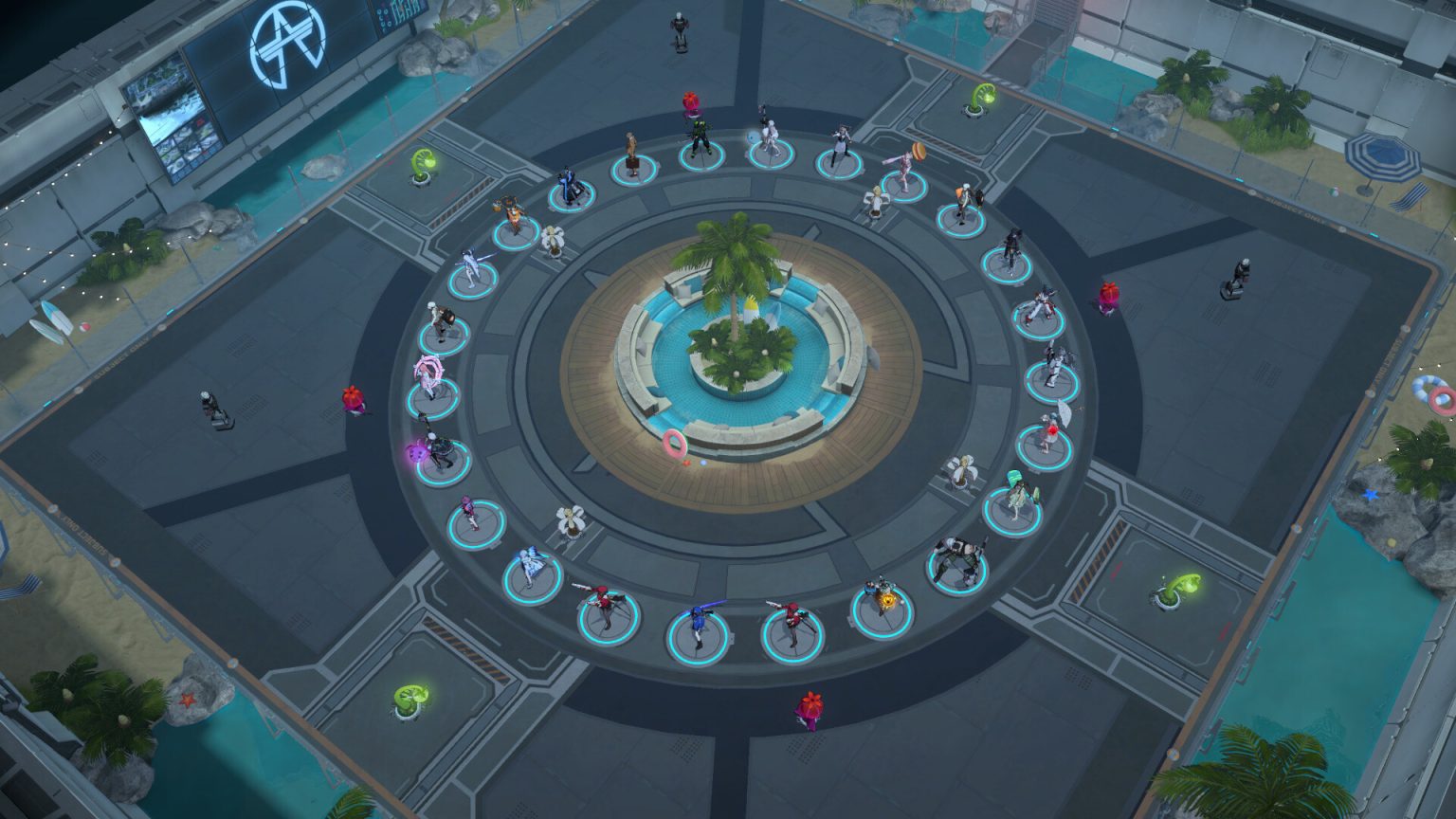Eternal Return characters fighting in an arena
