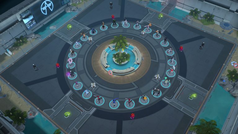 Eternal Return characters fighting in an arena