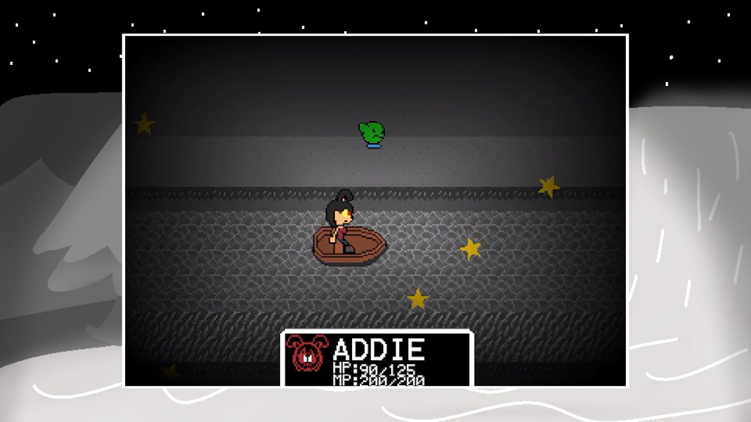 Addie and Dexter exploring the retro world of DOGS of the DARK