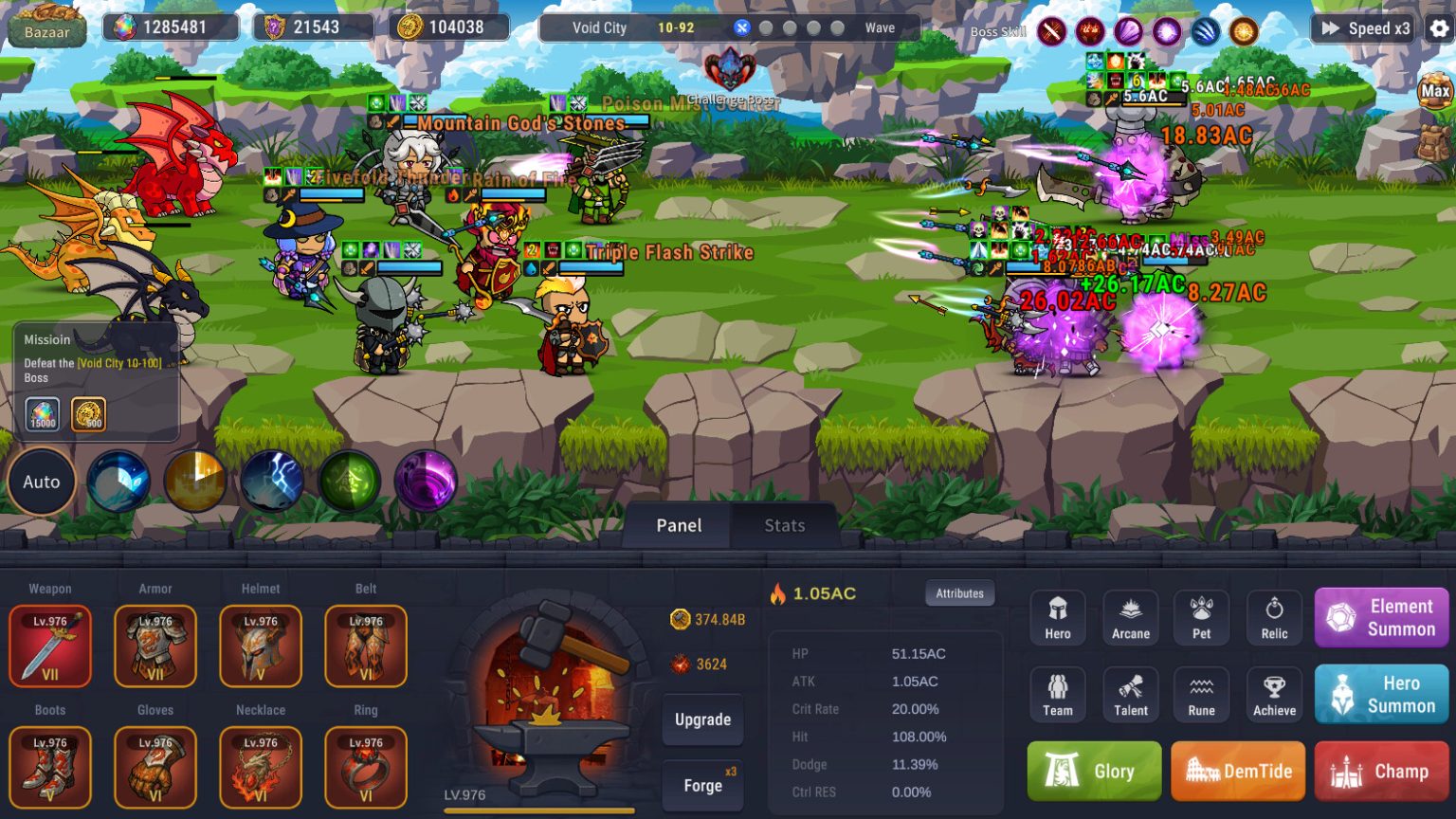Fantasy heroes assembled in Elemental Master
