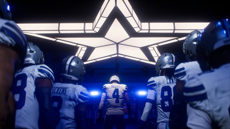 Madden NFL 27 players lining up before a snap