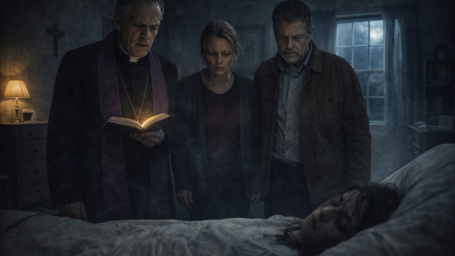 Exorcism scene presented in Libera Nos a Malo