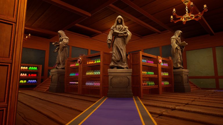 Shelves and Sorcery enchanted shop full of objects