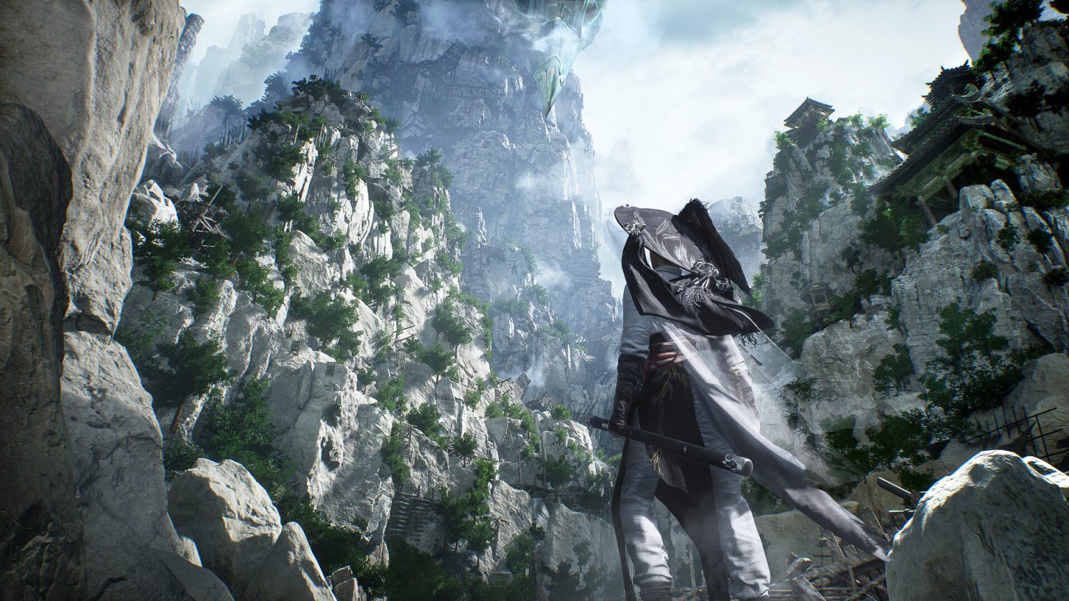 Martial artist exploring a detailed open world in Where Winds Meet