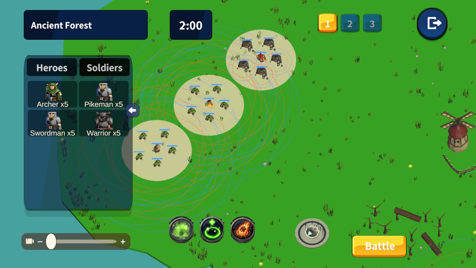 Mythic heroes assembled for combat in Battle Of Plans