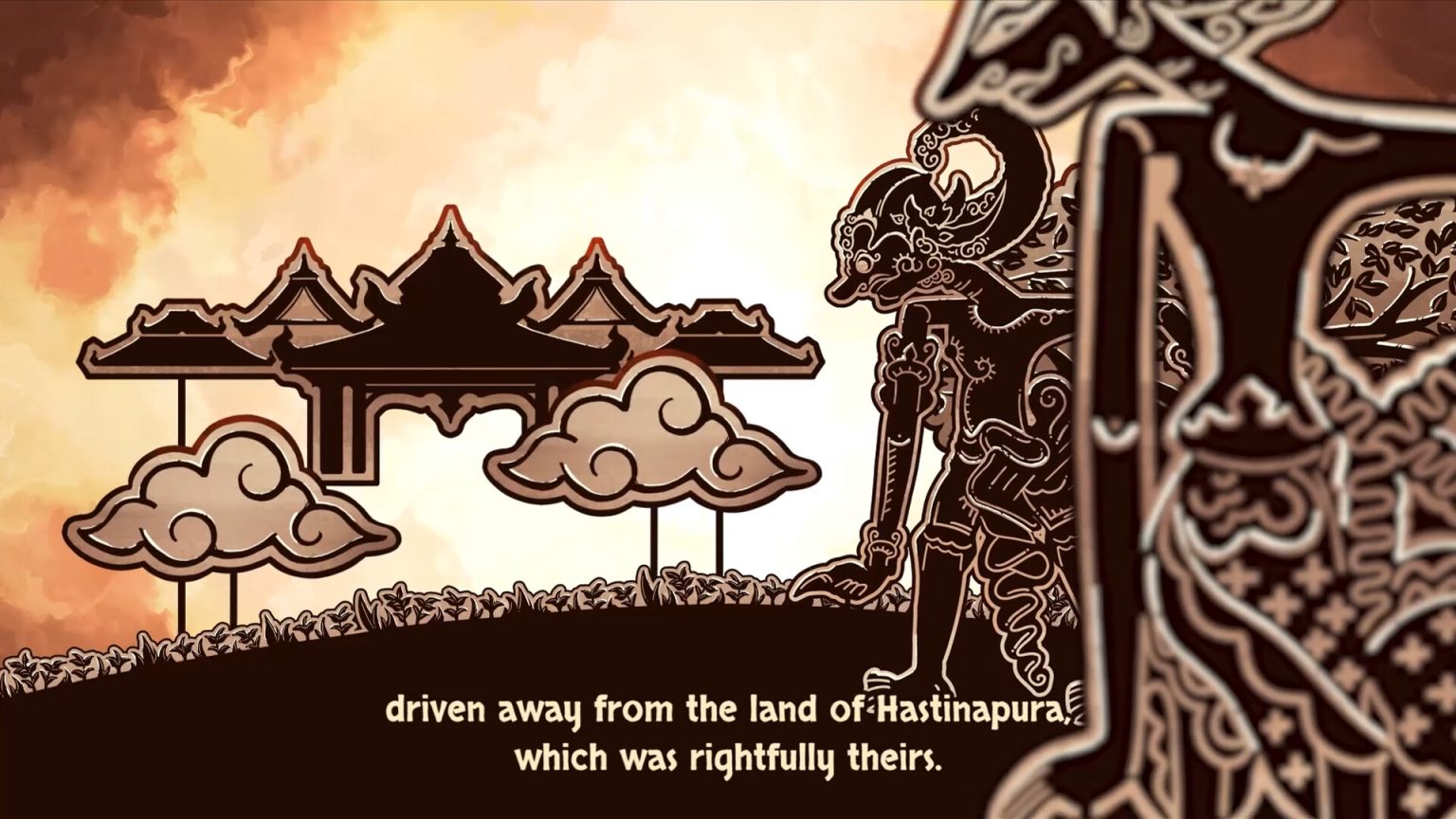 Bima defending a growing settlement in Amarta Kingdom of Shadows