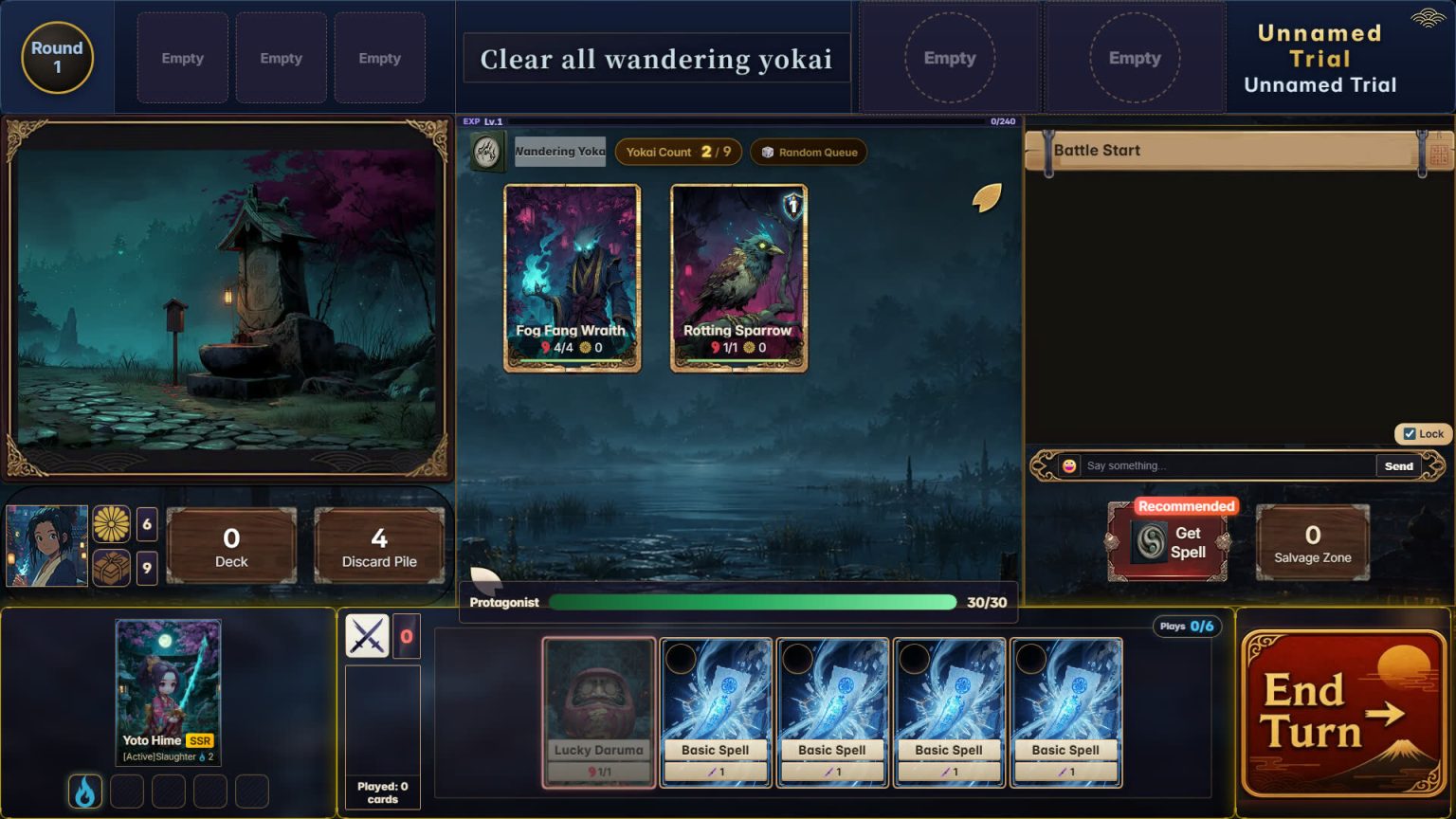Shikigami and spell cards in Onmyoji Soul Legend