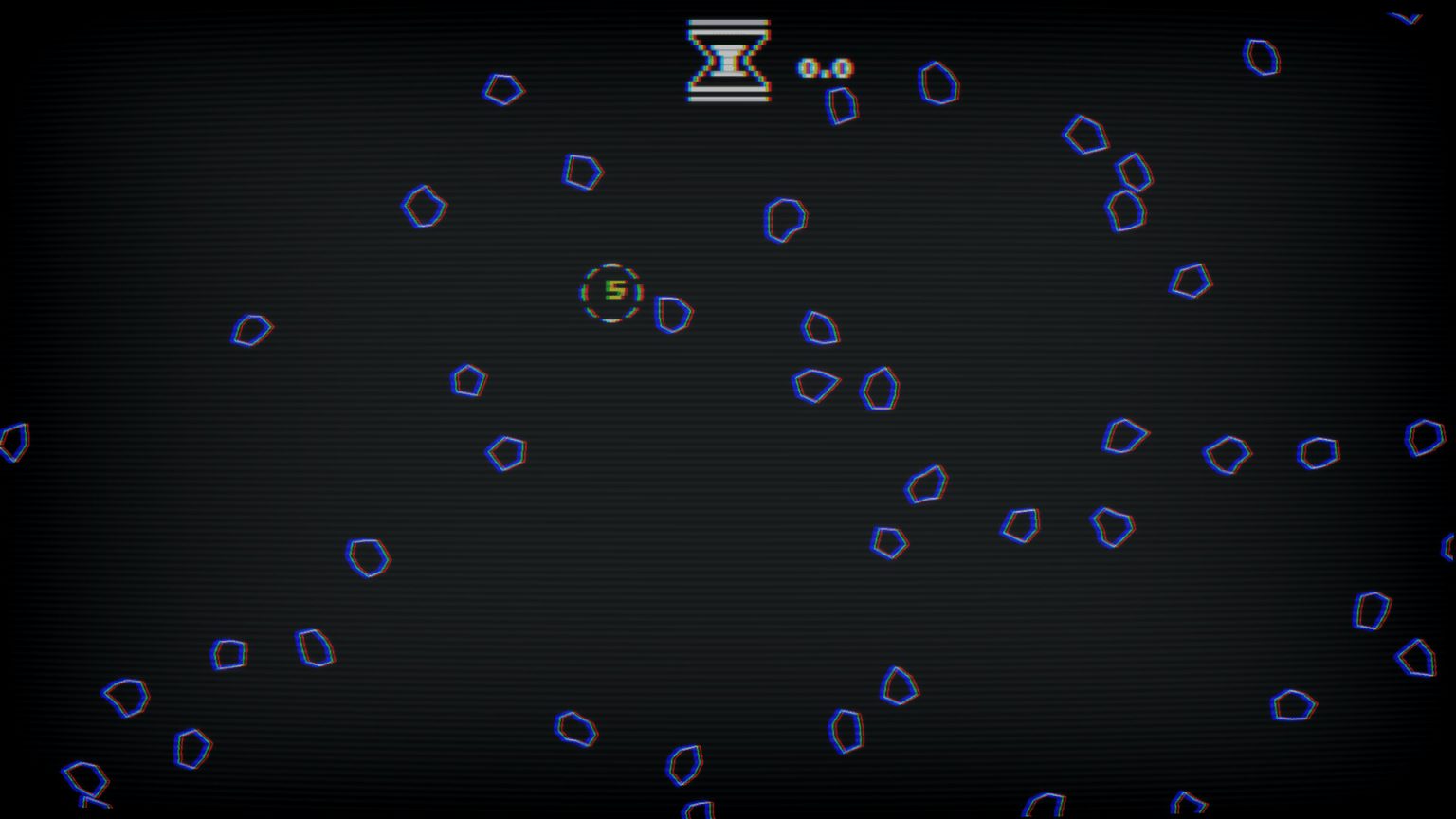 Polygon asteroids and resource counters in Retro Incremental