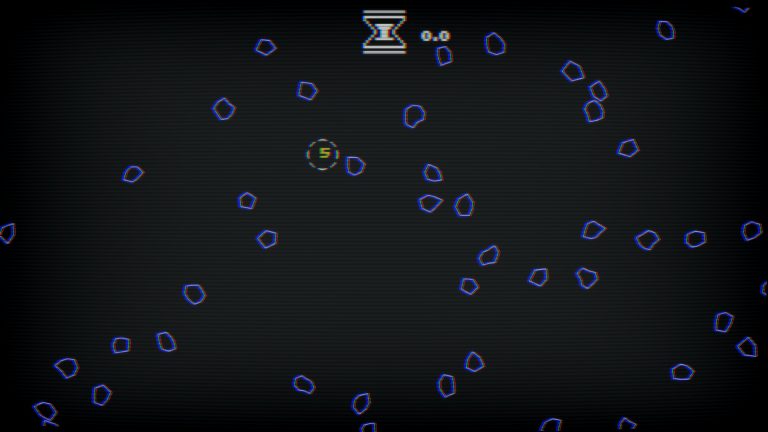 Polygon asteroids and resource counters in Retro Incremental