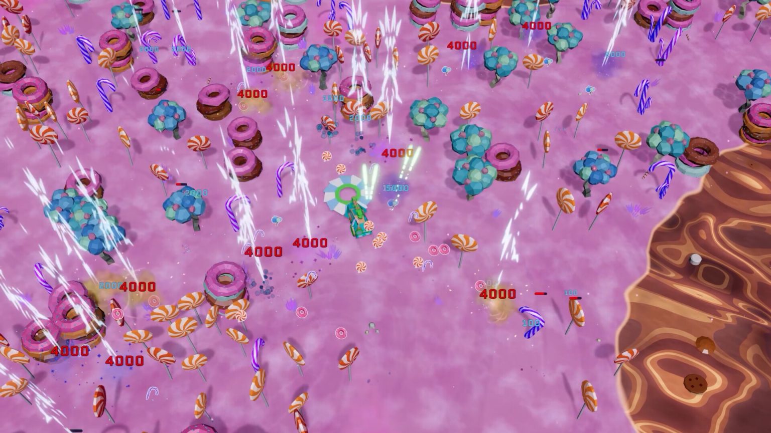Upgraded crawler harvesting a colorful planet in Planet Harvester