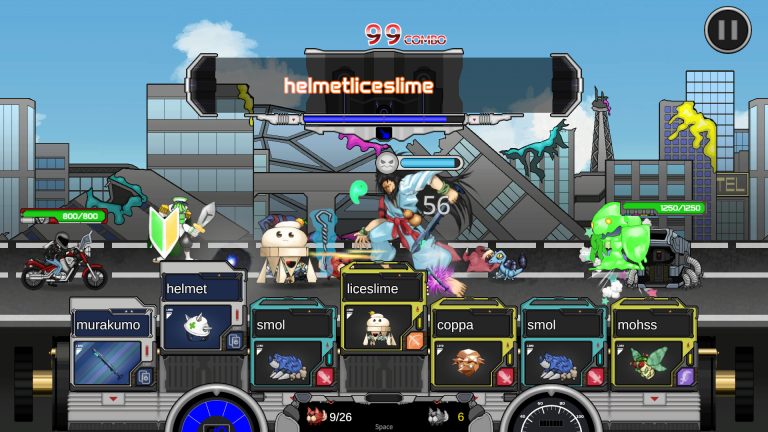 Typed commands summoning monsters in Type Ride