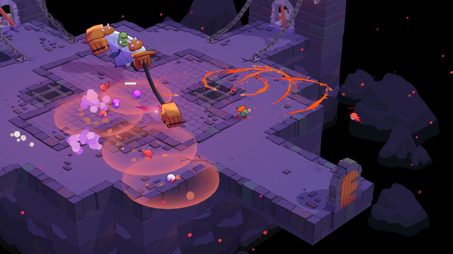 Goblin employee battling through a dungeon in Memo to the Underlord