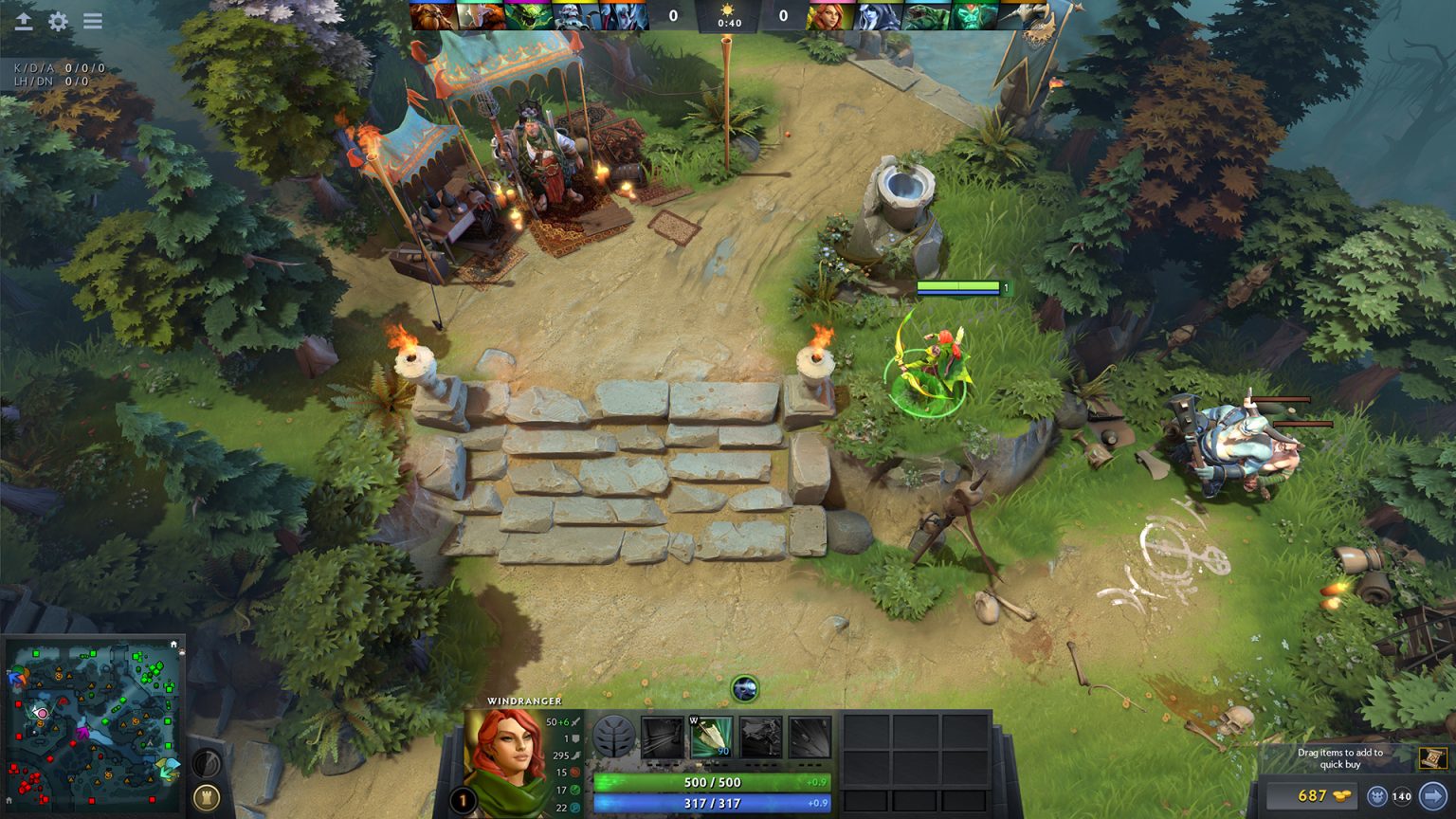 Vengeful Spirit and Skywrath Mage in Crownfall