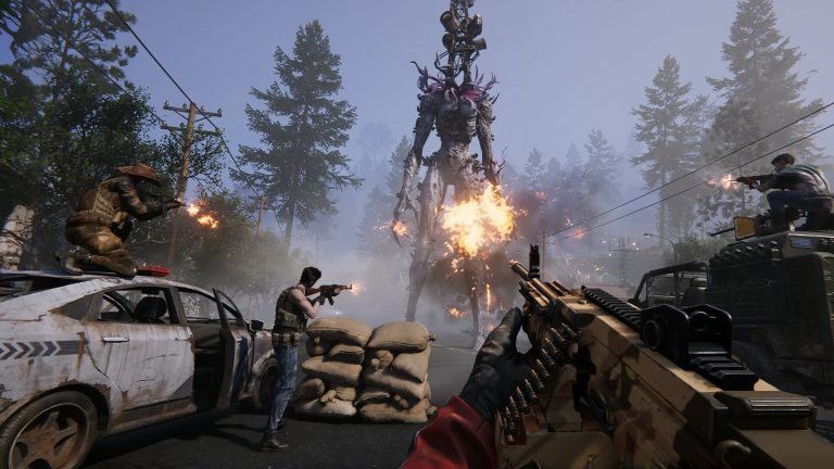 Survivors confronting a giant anomaly in Once Human