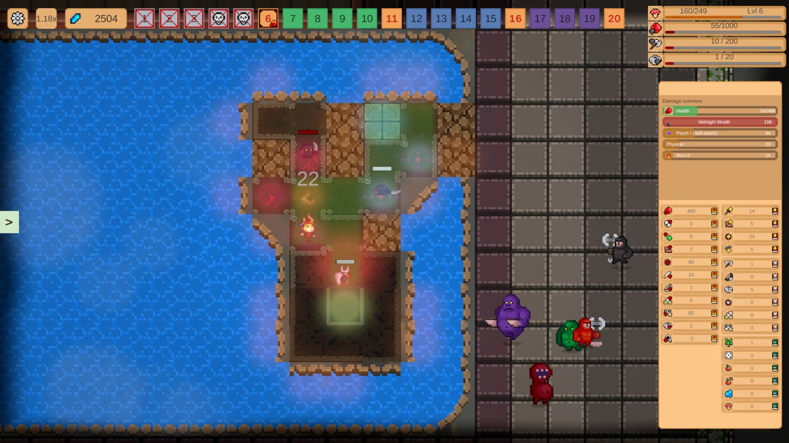 Rotating dungeon tiles arranged in Dungeon Crafter