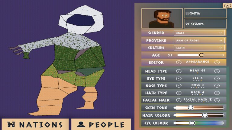 Custom map divided into regions in the Provinces world builder