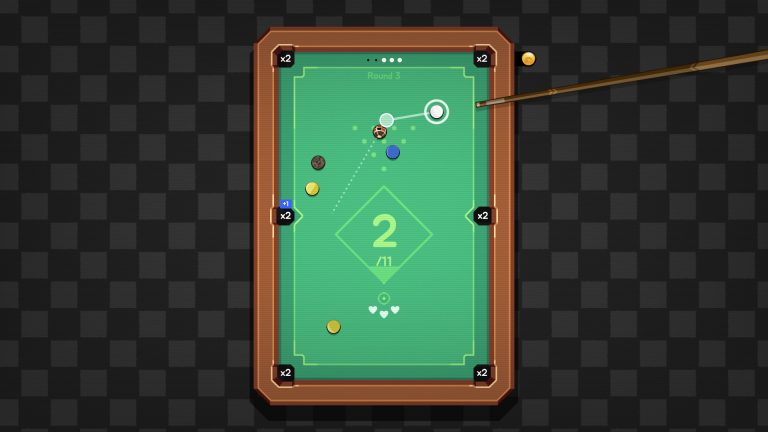 Colorful special balls colliding on an Ultrapool table