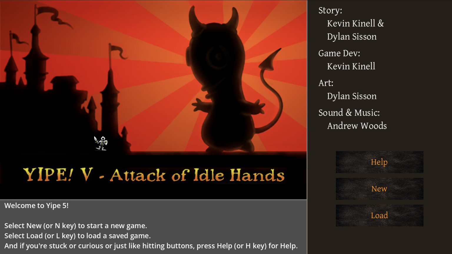 Turn-based battle in Yipe V Attack of Idle Hands
