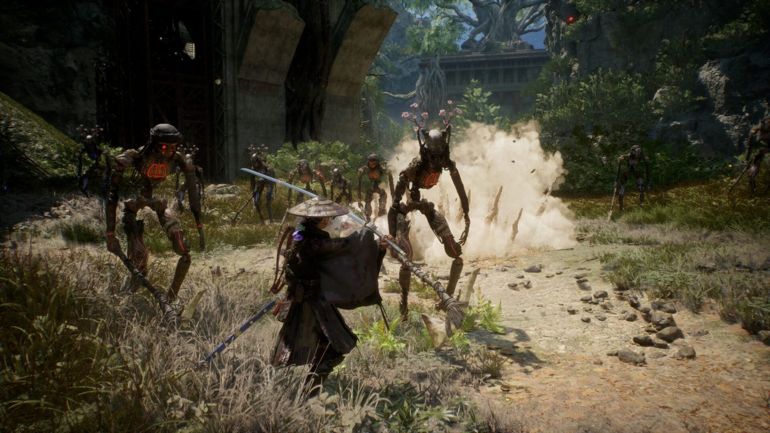 Emma and Koo facing a giant creature in Beast of Reincarnation